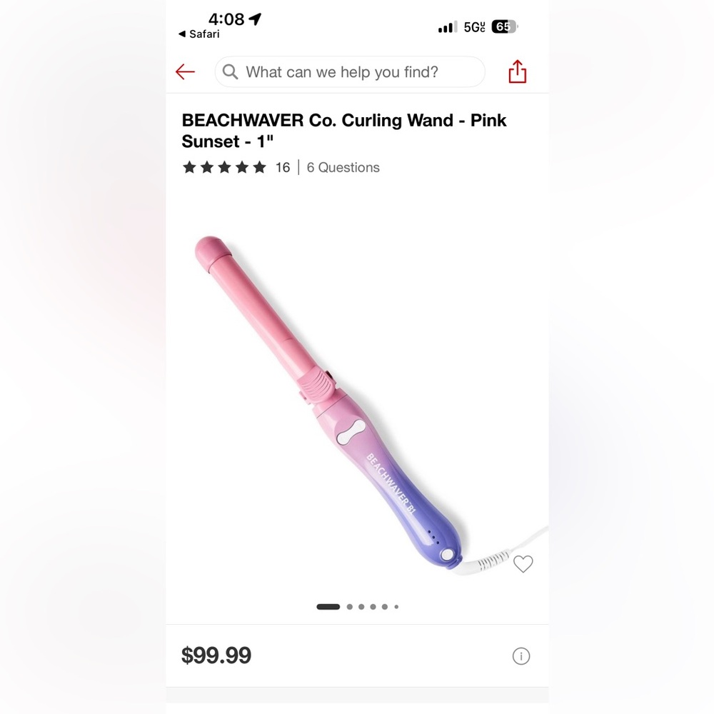 Beachwaver Pink and Purple Hair Curler